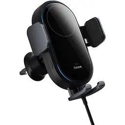 Автомобільний тримач холдер із БЗП Baseus LightChaser Series Wireless Charging Electric Car Mount 15W C40355900121-00 Black - мініатюра 6