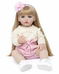 Реалістична Кукла Реборн 55 см повністю вінілова Doll Reborn Baby Born К0100315