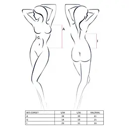 Корсет під латекс з пажами BES CORSET black L/XL - Passion Exclusive Passion PS20301 93914 - мініатюра 2