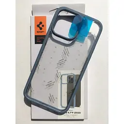 Оригінальний протиударний чохол Spigen Ultra Hybrid для iPhone 14 Pro Max Sierra Blue ACS04820 прозорий - мініатюра 9