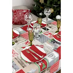 Скатертина Прованс Merry Christmas 180x132 см (4823093451421) - мініатюра 3