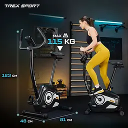 Велотренажер Trex Sport TX-400MB Reck магнітний чорно-білий - мініатюра 5