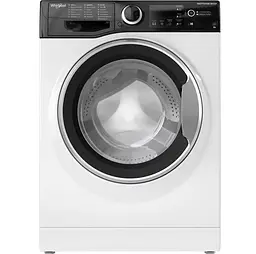 Пральна машина Whirlpool фронтальна, 6кг, 1200, A+++, 43см, дисплей, інвертор, люк чорний, білий (WRBSB6228BUA)