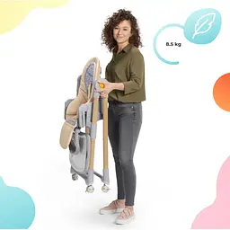 Стільчик для годування Kinderkraft Lastree Beige Wood бежевий (00-00304465) - мініатюра 15