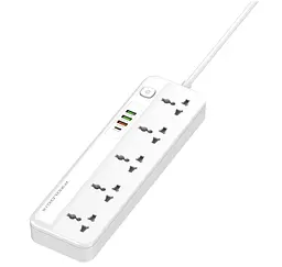 Мережевий фільтр-подовжувач Prologix Premium PRSC5415W 5 розеток 4 USB (PD+QC3.0+2 AUTO ID) 2 м - мініатюра 4