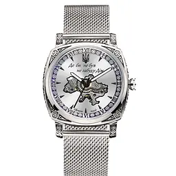 Чоловічий наручний годинник 021-3D Де б не був Silver-White Mesh Awarder acs0031953