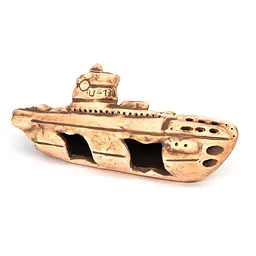 Грот керамічний Aqua Nova крах підводного човна 25x11x8 см (N-22026)