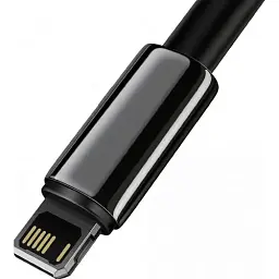 Кабель Baseus Tungsten Gold Fast Charging Cable USB to Lightning 2.4A 2m CALWJ-A01 Black - мініатюра 4