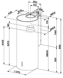 Витяжка Faber CYLINDRA/2 EV8 2EL XH89 - мініатюра 4