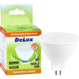 Лампочка Delux лед.лампа_DELUX_MR16A 7Вт_4100K 12В GU5.3 (90021252) - мініатюра 3