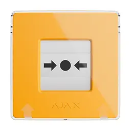 Бездротова кнопка для активації пожежної тривоги вручну Ajax ManualCallPoint Yellow Jeweller (26-00664) - мініатюра 2