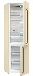 Холодильник Gorenje NRK6202CLI 200х60х60см 2 двері 235 (96) л А++ NF+ бежевий (NRK6202CLI) - мініатюра 3