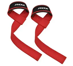 Лямки для тяги RDX W1 Gym Single Strap Red Plus (WAN-W1R+) - мініатюра 2