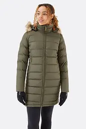 Пуховик жіночий Rab Deep Cover Parka QDB-33 12 Оливковий