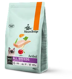 Сухий корм для дорослих котів Nature Bridge Herbal супер - преміум 4кг