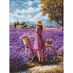 Алмазна мозаїка "Поле з лавандою" art_selena_ua Ideyka AMO20298, 30х40 см