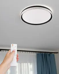 Люстра із пультом світлодіодна, стельовий світильник Goldlux 326683 Barbara 50 Led 1x72W 3000K-6000K 8000Lm IP44 Wh - мініатюра 3
