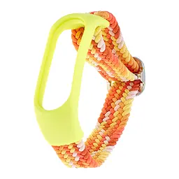 Ремінець Braided Buckle Enhanced Mi Band 3/4/5/6/7 Lime Orange