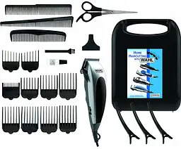 Машинка для стриження Moser Wahl HomePro, від мережі, вібраційний мотор, насадок-8, кейс,ножиці, гребінець в компл, сталь, чорно-сріблястий - мініатюра 8