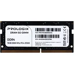 Модуль пам`ятi SO-DIMM 16GB/2666 DDR4 Prologix (PRO16GB2666D4S)