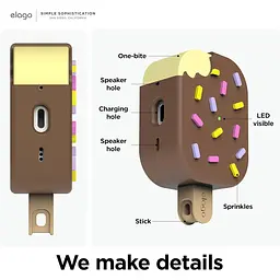 Чохол Elago Ice Cream Case Dark Brown for AirPods Pro 2nd Gen (EAPP2-ICE-DBR) - мініатюра 2