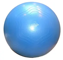 М'яч для фітнесу (фітбол) укріплений PowerPlay 4000 Ø65 cm Premium Gymball Anti-Burst Синій + помпа (PP_4000_65cm_Blue) - мініатюра 2