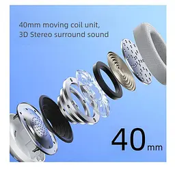 Навушники бездротові Aula S-6 Wireless Headset White - мініатюра 6