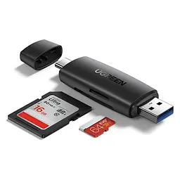 Кардридер Ugreen CM304 USB Type-C 3.1 + USB for TF/SD 3.0 Black (80191) - мініатюра 4