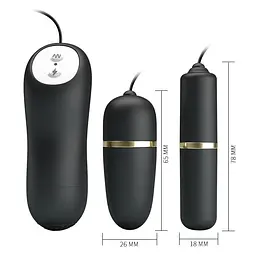 Набір іграшок Pretty Love Double Vibro Bullet 2 шт. чорний - мініатюра 5