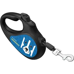 Повідець-рулетка для собак Waudog R-leash Патрон, світловідбиваючий, XS, до 12 кг, 3 м, чорний - мініатюра 3
