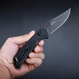 Ніж складаний туристичний SRM Retriever 9201-GB (9 см) D2 / G10 чорний - мініатюра 5