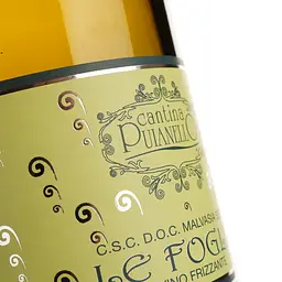 Вино ігристе Puianello Le Foglie Malvasia Secco DOC біле сухе 0.75 л - мініатюра 3