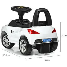 Каталка-толокар Bambi M 3147A-1 музичний білий - мініатюра 3