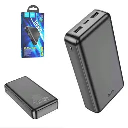 Power Bank Hoco J59 Famous портативна батарея 10000 mAh, 2USB+Type-C+Micro-USB, 2A, LED дисплей Чорний - мініатюра 5