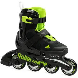Ролики Rollerblade Microblade 2024 28-32 Чорний-Салатовий