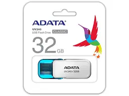 USB флеш накопичувач ADATA 32 GB UV240 USB 2.0 White (AUV240-32G-RWH) - мініатюра 3