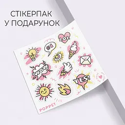 Дитячий триколісний біговел-трансформер Poppet 3в1 рожево-м'ятний + стікерпак (PP-1703P) - мініатюра 9