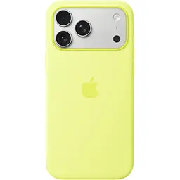 Чохол Silicone Case with Button, Animation & MagSafe для Apple iPhone 17 Pro Max Neon Yellow AAA [153245] - мініатюра 2