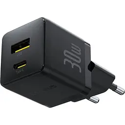 Мережевий зарядний пристрій Baseus Palm C+U 30W EU USB-C to USB-C cable black (P1011160A113-01) - мініатюра 3