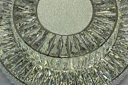 Розкішна стельова LED люстра кришталева для вітальні Linisoln 9898-600 срібло 60 см 160W - мініатюра 4