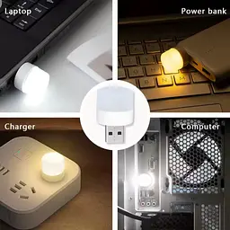 Портативна USB світлодіодна лампа-нічник із теплим (3000К) світлом, працює від Power Bank, та ін. ґаджетів 5В - мініатюра 14