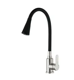Змішувач для кухні Mixxus DAX-011 REFL.Black із силіконовим виливом (MI6559) - мініатюра 2