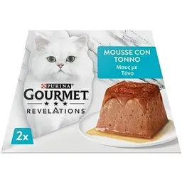Паштет для котів Purina Gourmet Revelations мус з тунцем 2х57 г (8445291938014) - мініатюра 2