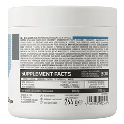 Передтренік OstroVit Beta-Alanine 2400 мг 300 капсул - мініатюра 3