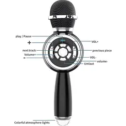 Мікрофон з караоке Epik DS810 Black [153059] - мініатюра 3