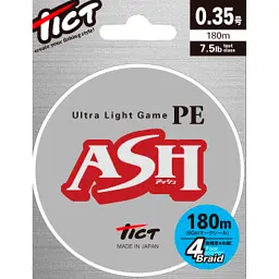 Шнур Tict Ultra Light Game ASH 180 м PE0.35 7.5 lb