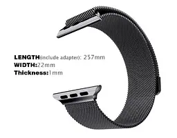 Міланський сітчастий ремінець Primo для Apple Watch 38 мм, 40 мм, 41 мм Black - мініатюра 4