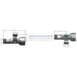 Кран кульовий кутовий подвійний Arco 1/2″х 1/2″х1/2″ A80TWIN CQ4105 000013551 - мініатюра 4