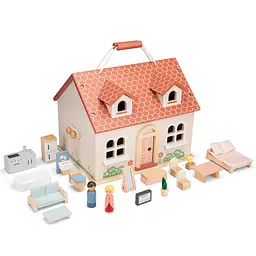Ляльковий будиночок New Classic Toys з меблями розкладний (10735) - мініатюра 2