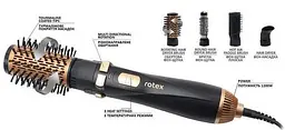 Фен щітка браш для волосся 4 в 1 Rotex RHC490-T гребінець, що обертається, стайлер з турмаліновим покриттям 1200 Вт - мініатюра 3